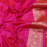 Pink Colour Pure Katan Silk Handwoven Banarasi Saree