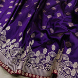 Purple Color Pure Katan Silk Handwoven Banarasi Saree