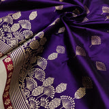 Purple Color Pure Katan Silk Handwoven Banarasi Saree