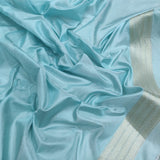 Sky Blue  Color Pure Katan Silk Handwoven Banarasi Saree