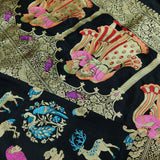 Black Colour Katan Silk Handwoven Banarasi Saree