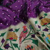 Purple Color Pure Katan Silk Handwoven Banarasi Saree