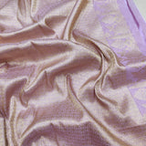 Lavender Colour Pure Tissue Silk Handwoven Banarasi Saree