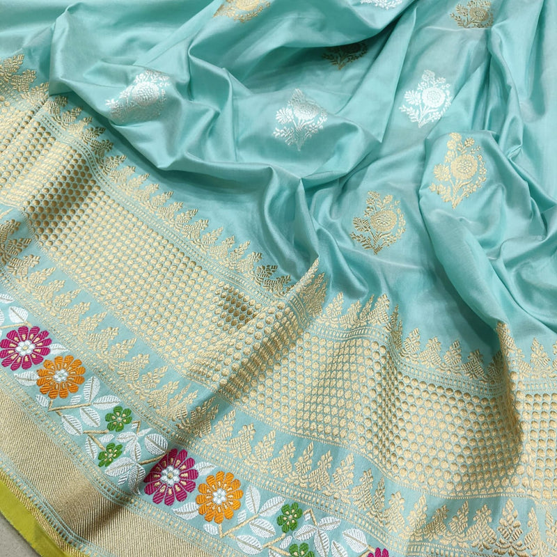 Pure Katan Silk Handwoven Banarasi Saree