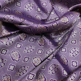 Purple Pure Katan Silk Banarasi Fabric