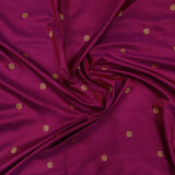 Magenta Pure Katan Silk Banarasi Fabric