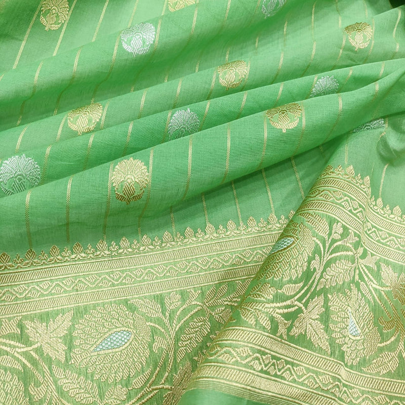 Pure Kora Silk Handwoven Banarasi Saree