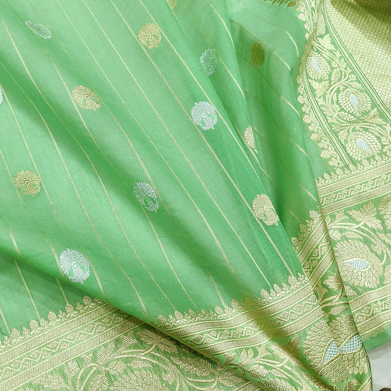 Pure Kora Silk Handwoven Banarasi Saree