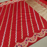 Red Colour Pure Katan Silk Handwoven Banarasi Saree