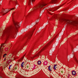 Red Colour Pure Katan Silk Handwoven Banarasi Saree