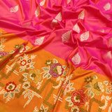 Pink Colour Pure Katan Silk Handwoven Banarasi Saree