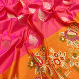 Pink Colour Pure Katan Silk Handwoven Banarasi Saree