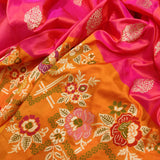 Pink Colour Pure Katan Silk Handwoven Banarasi Saree