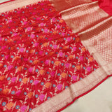 Red Color Pure Katan Silk Handwoven Banarasi Saree