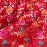 Red Color Pure Katan Silk Handwoven Banarasi Saree