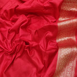 Red Color Pure Katan Silk Handwoven Banarasi Saree