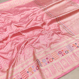 Pink Color Pure Katan Silk Handwoven Banarasi Saree