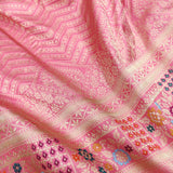 Pink Color Pure Katan Silk Handwoven Banarasi Saree