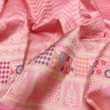 Pink Color Pure Katan Silk Handwoven Banarasi Saree