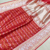 Red Colour Pure Katan Silk Handwoven Banarasi Saree