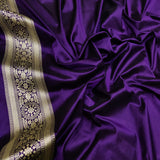 Purple Colour Katan Silk Handwoven Banarasi Saree