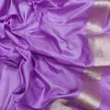 Lavender Color Pure Katan Silk Handwoven Banarasi Saree