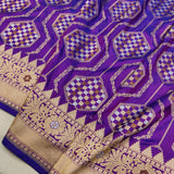 Purple Color Pure Katan Silk Handwoven Banarasi Saree