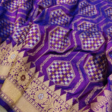 Purple Color Pure Katan Silk Handwoven Banarasi Saree