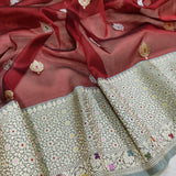 Pure Kora Silk Handwoven Banarasi Saree