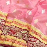 Baby Pink Color Pure Kora Silk Handwoven Banarasi Saree