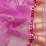 Pink Color Pure Kora Silk Handwoven Banarasi Saree