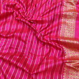 Pink Color Pure Katan Silk Handwoven Banarasi Saree