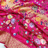 Pink Color Pure Katan Silk Handwoven Banarasi Saree