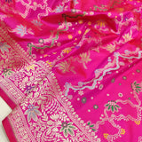 Pink Colour Pure Katan Silk Handwoven Banarasi Saree