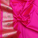 Pink Colour Pure Katan Silk Handwoven Banarasi Saree