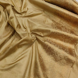 Golden Beige Color Pure Katan Silk Handwoven Banarasi Saree