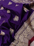 Purple Colour Katan Silk Handwoven Banarasi Saree