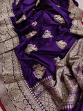 Purple Colour Katan Silk Handwoven Banarasi Saree