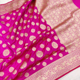 Pink Colour Katan Silk Handwoven Banarasi Saree