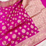 Pink Colour Katan Silk Handwoven Banarasi Saree