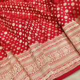 Red Color Pure Katan Silk Handwoven Banarasi Saree