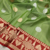 Pure Kora Silk Handwoven Banarasi Saree