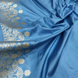 Sky Blue Color Pure Katan Silk Handwoven Banarasi Saree