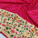 Pink Color Pure Katan Silk Handwoven Banarasi Saree