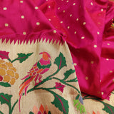 Pink Color Pure Katan Silk Handwoven Banarasi Saree