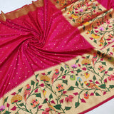 Pink Color Pure Katan Silk Handwoven Banarasi Saree