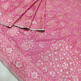 Katan silk ektara jamdani Banarasi saree.