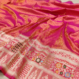 Dual Shade Pure Katan Silk Handwoven Banarasi Saree