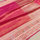 Dual Shade Pure Katan Silk Handwoven Banarasi Saree