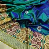 Dual Shade Pure Katan Silk Handwoven Banarasi Saree